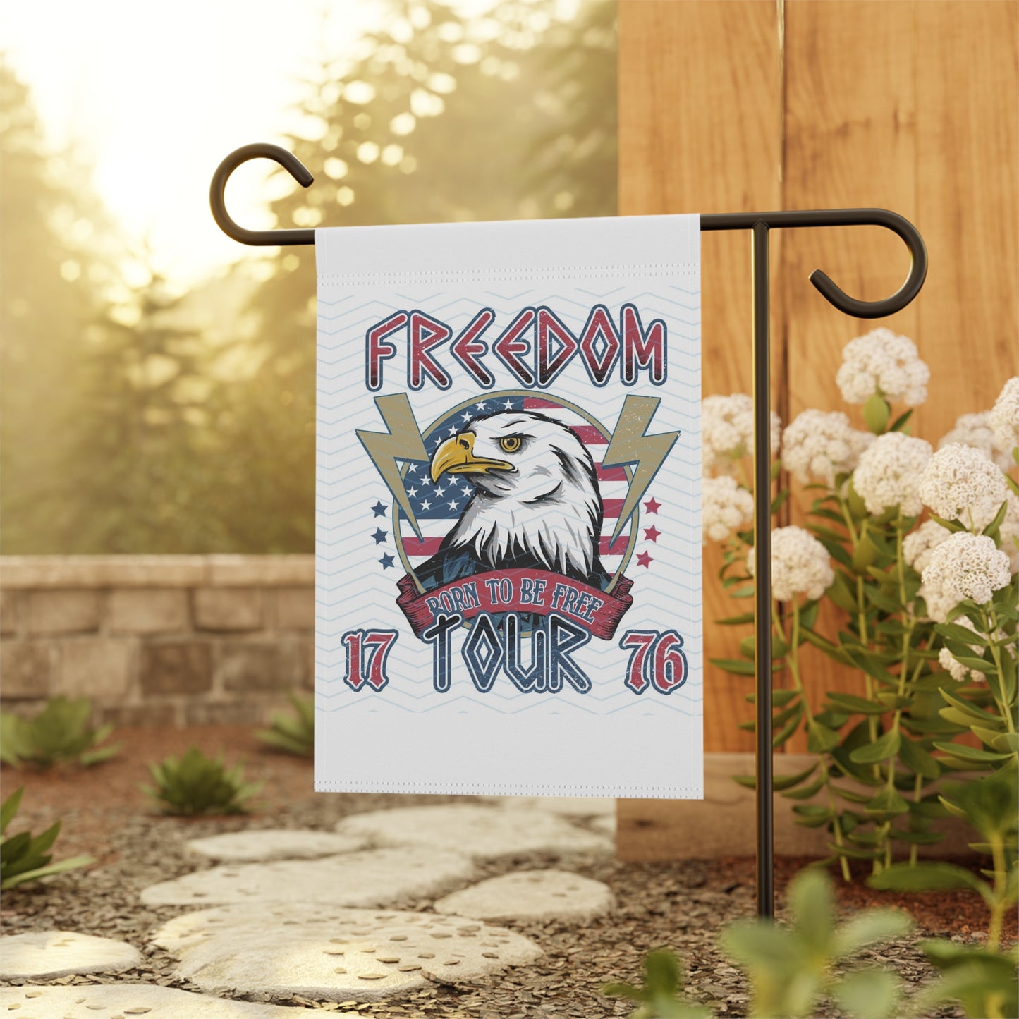 Patriotic Freedom Eagle Garden Flag — "Freedom" 1776 Banner for Yard & House