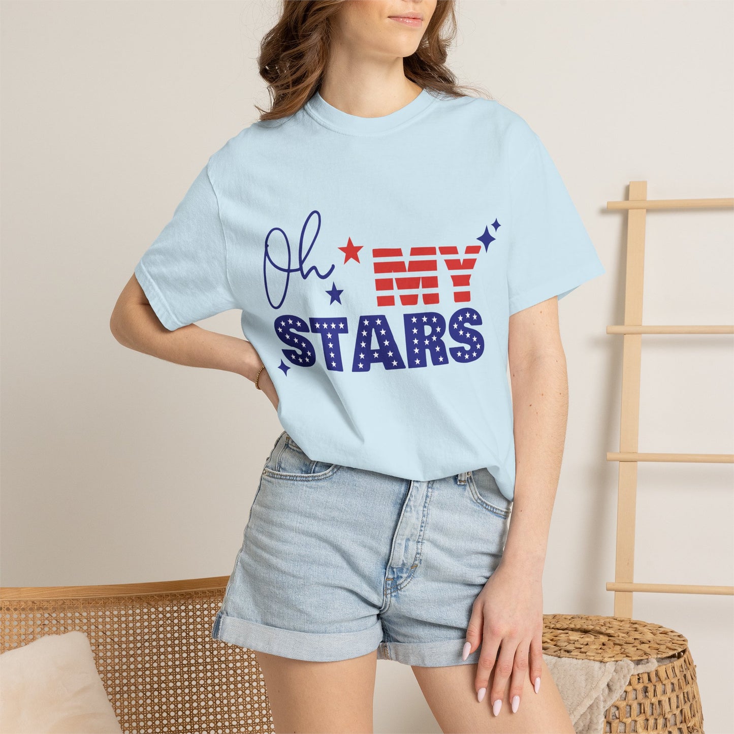 Oh My Stars Patriotic T-Shirt — Red White Blue Fourth of July Tee