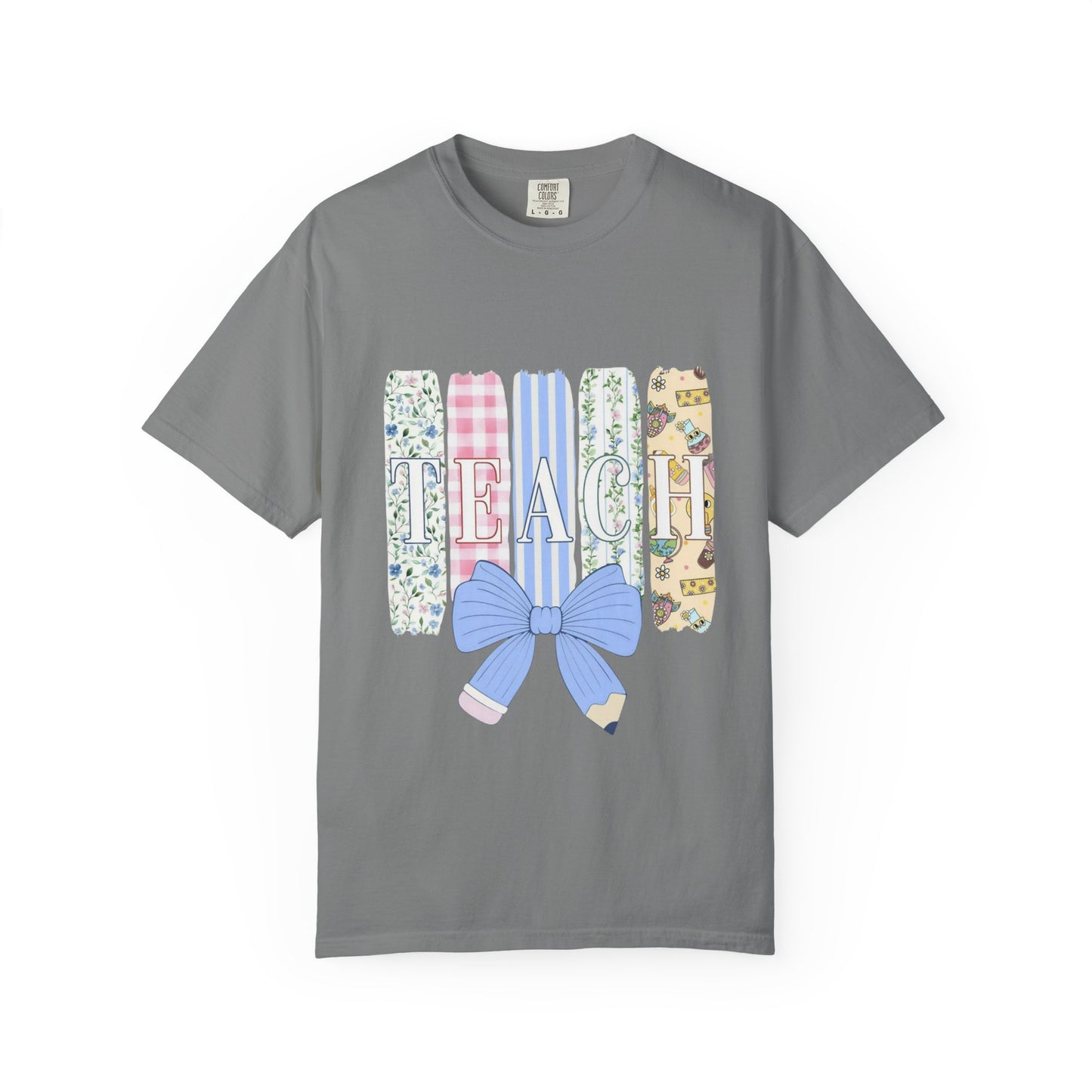 Teacher Floral Pencil Bow T-Shirt