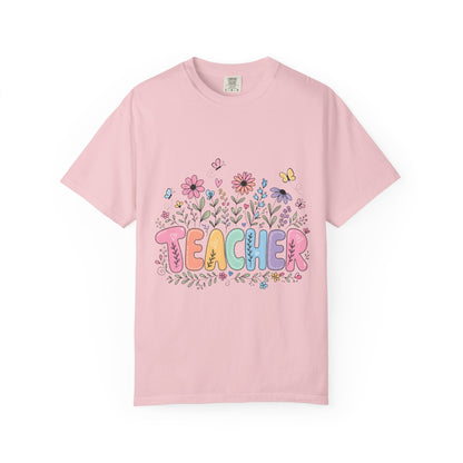 Teacher Floral Graphic T‑Shirt