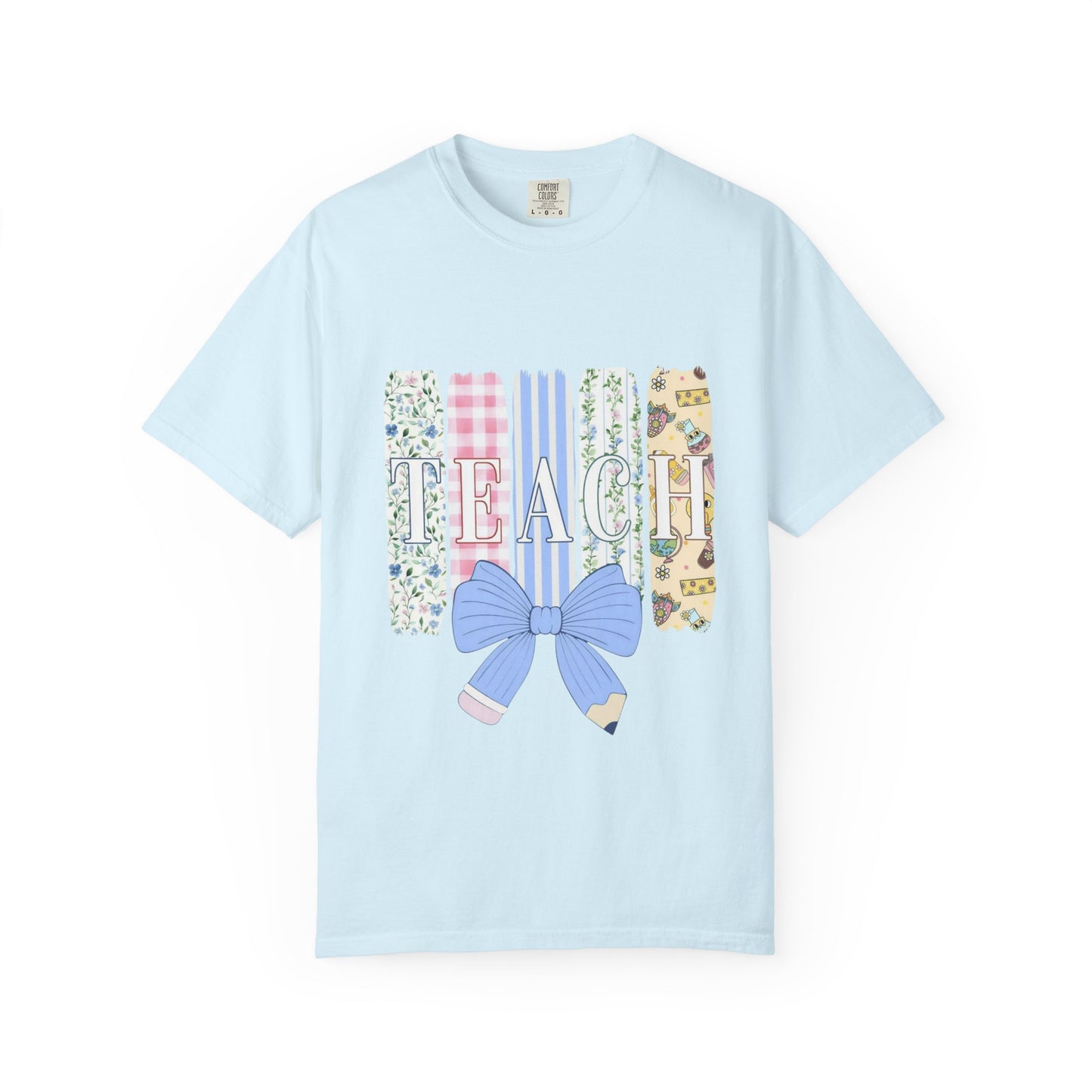 Teacher Floral Pencil Bow T-Shirt