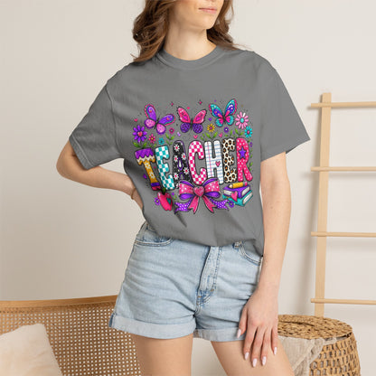 Teacher Colorful Butterfly T-Shirt