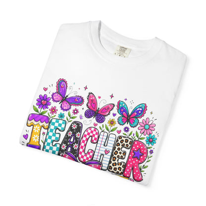 Teacher Colorful Butterfly T-Shirt