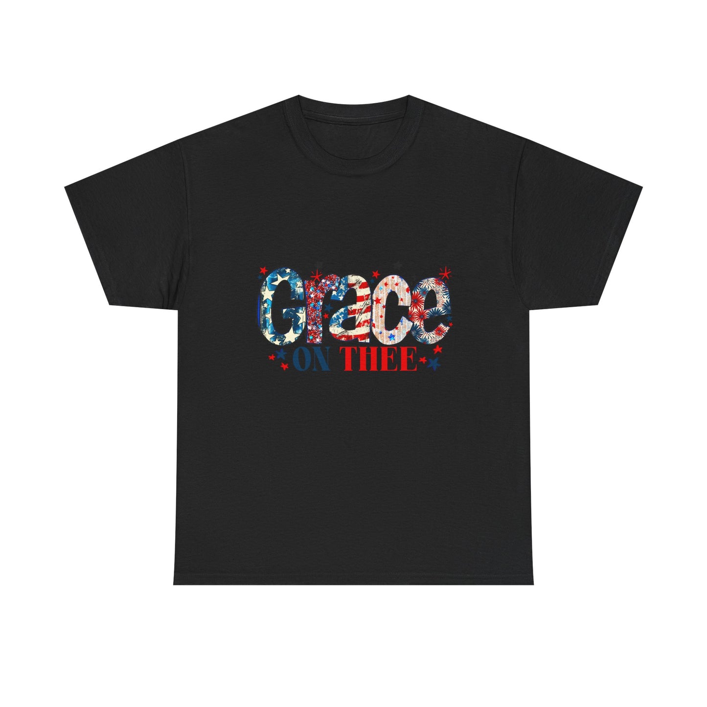 T-Shirt — "Grace on Thee" Patriotic American Flag Design
