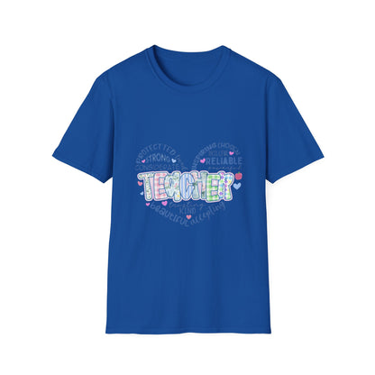 Teacher Heart Word Cloud T-Shirt