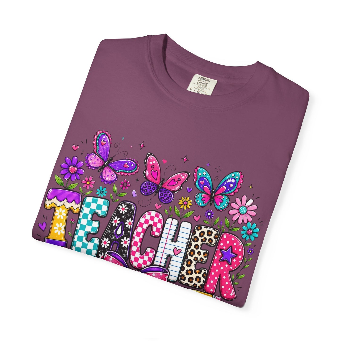 Teacher Colorful Butterfly T-Shirt