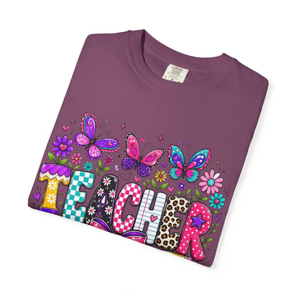 Teacher Colorful Butterfly T-Shirt