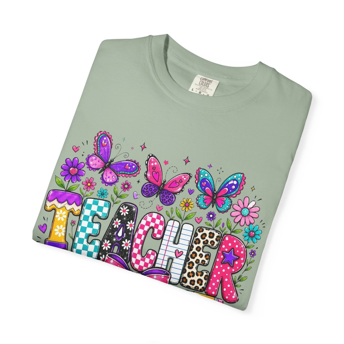 Teacher Colorful Butterfly T-Shirt
