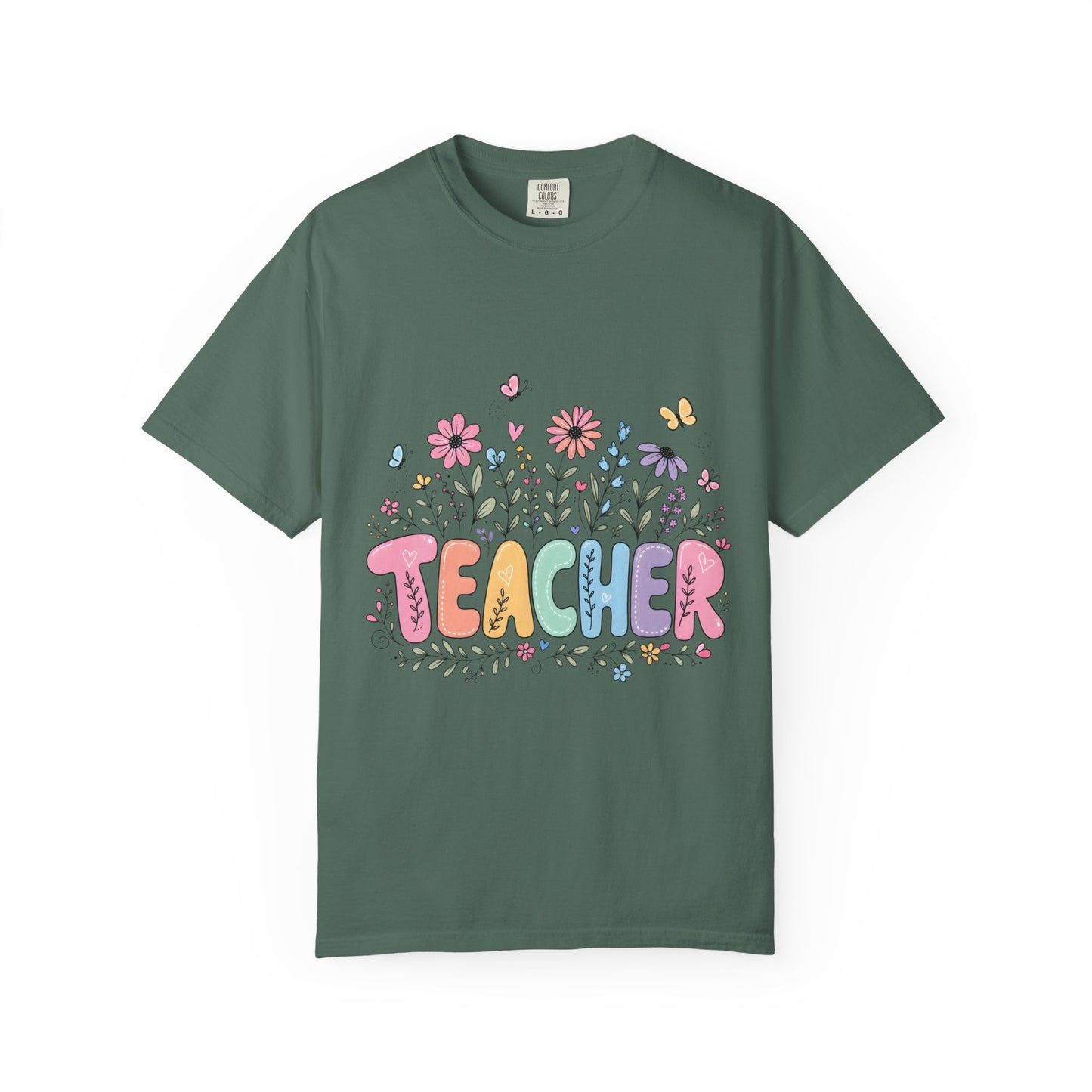 Teacher Floral Graphic T‑Shirt