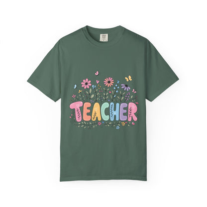 Teacher Floral Graphic T‑Shirt