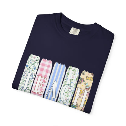 Teacher Floral Pencil Bow T-Shirt