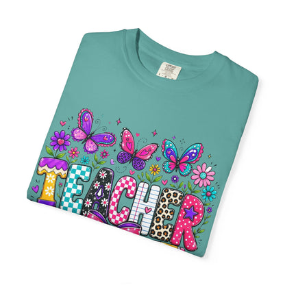 Teacher Colorful Butterfly T-Shirt
