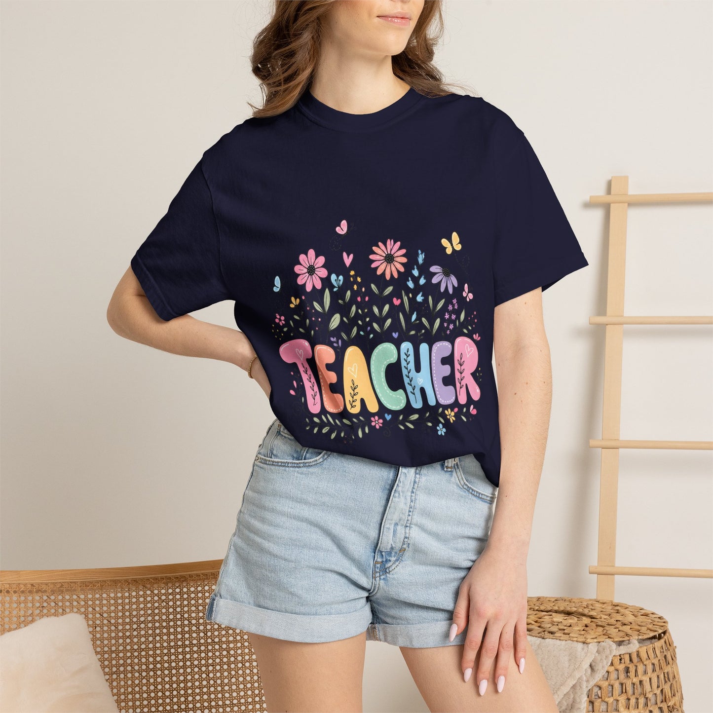Teacher Floral Graphic T‑Shirt