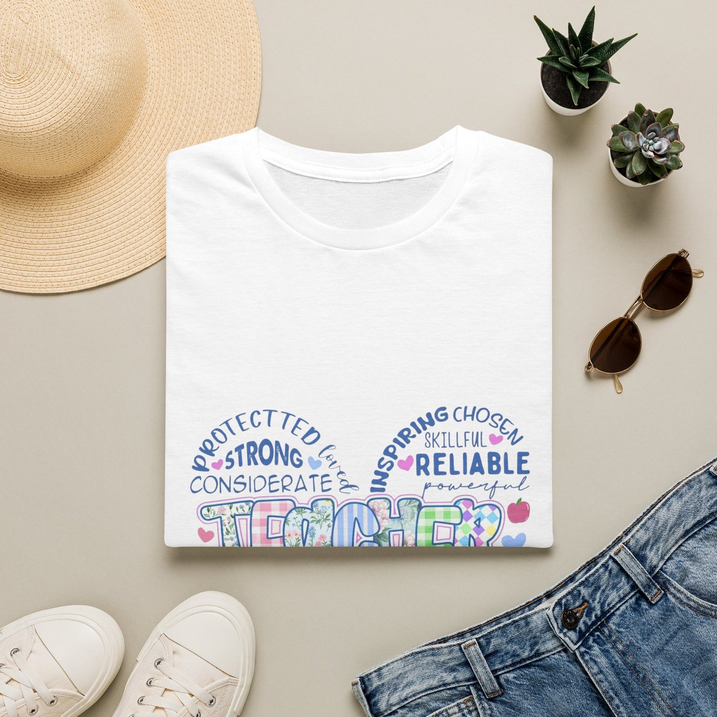 Teacher Heart Word Cloud T-Shirt