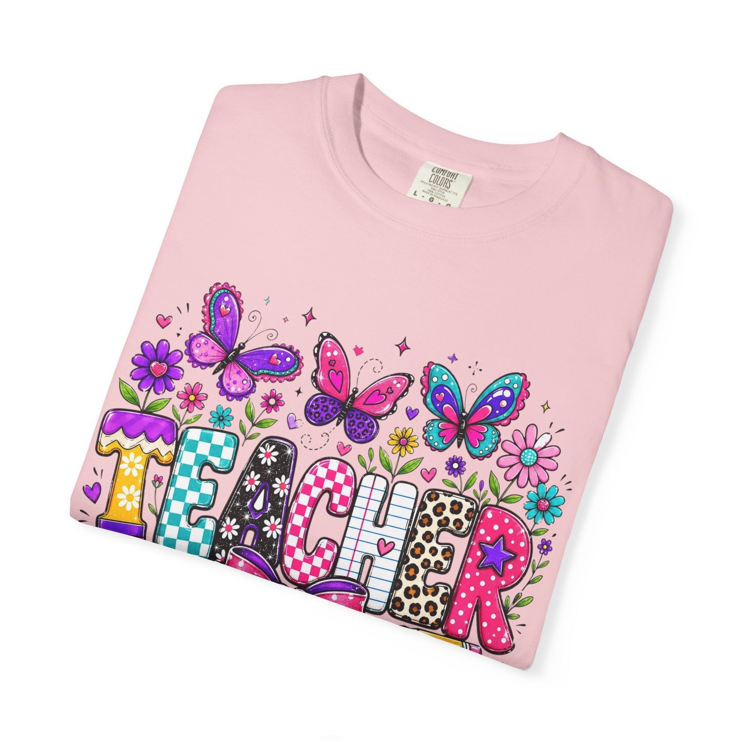 Teacher Colorful Butterfly T-Shirt