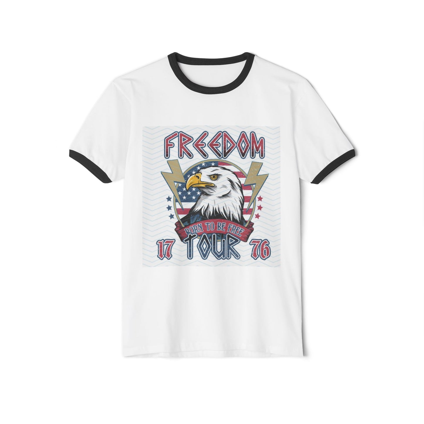 Freedom Tour Ringer Tee — American Eagle 1776 Patriotic T-Shirt
