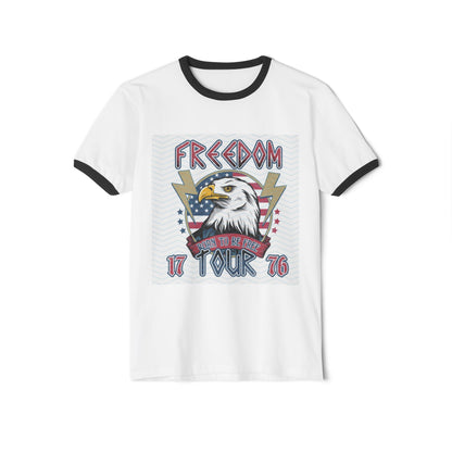 Freedom Tour Ringer Tee — American Eagle 1776 Patriotic T-Shirt
