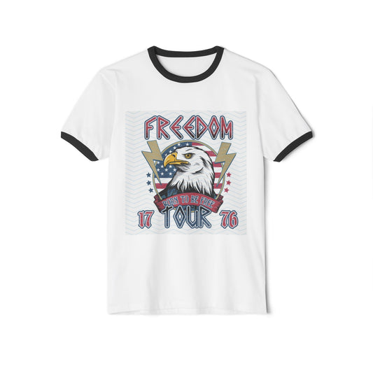 Freedom Tour Ringer Tee — American Eagle 1776 Patriotic T-Shirt