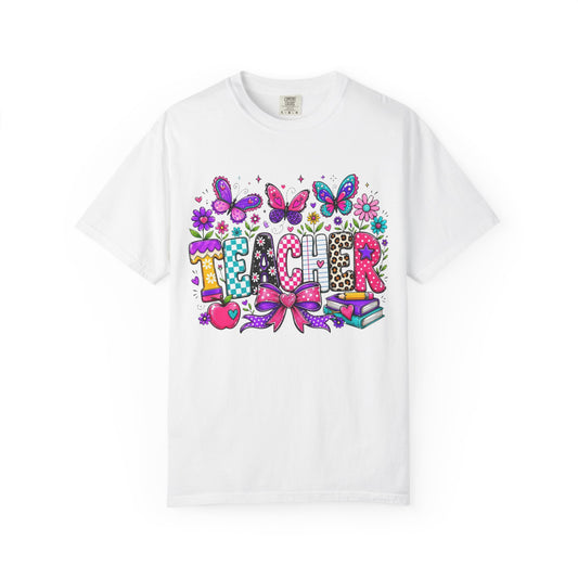 Teacher Colorful Butterfly T-Shirt