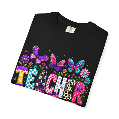 Teacher Colorful Butterfly T-Shirt