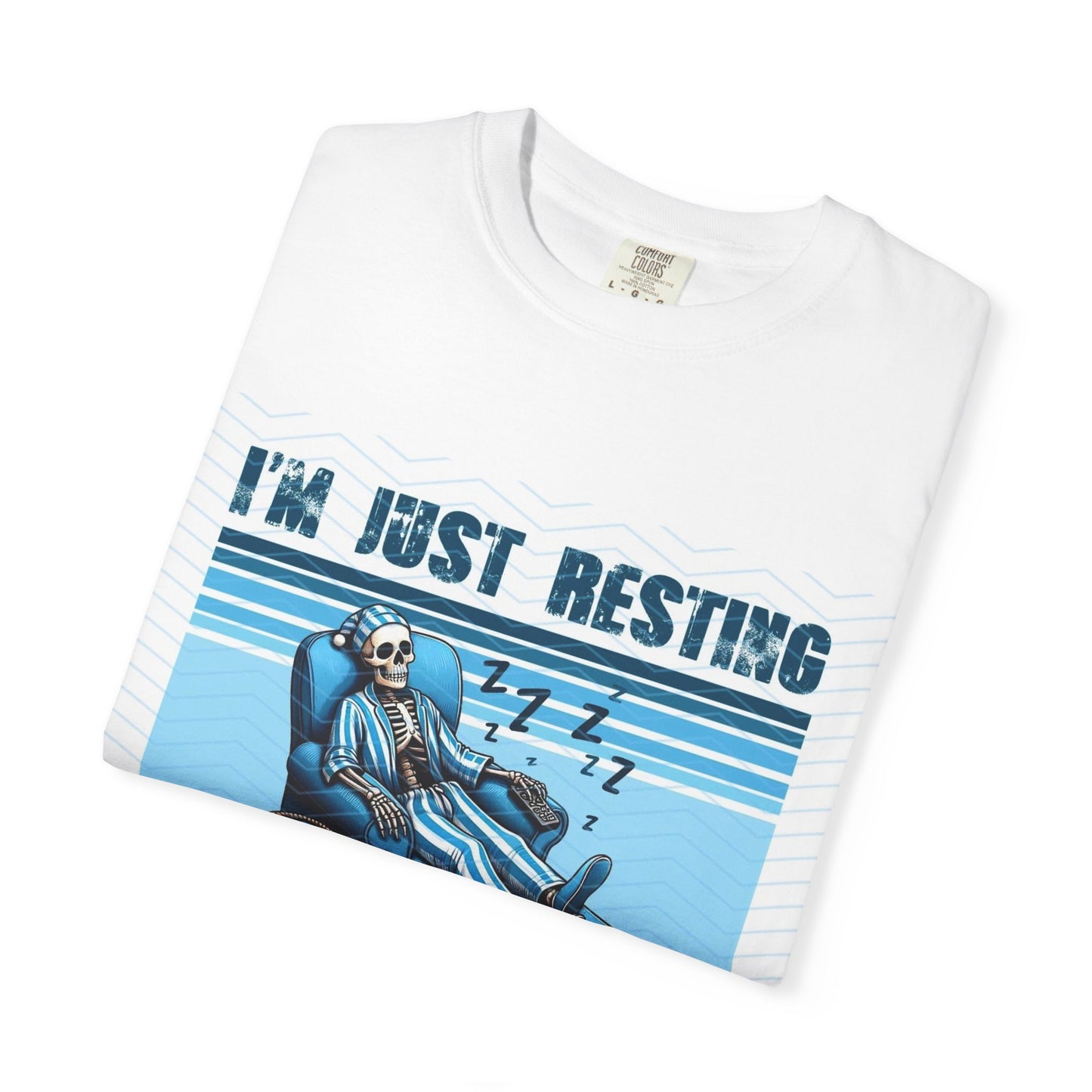 Resting My Eyes T-Shirt — Funny Retro Skull Nap Graphic Tee