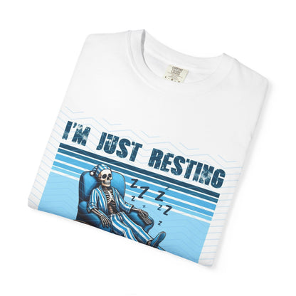 Resting My Eyes T-Shirt — Funny Retro Skull Nap Graphic Tee
