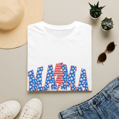 Mama T-Shirt — Patriotic USA Stars & Stripes Fourth of July Tee
