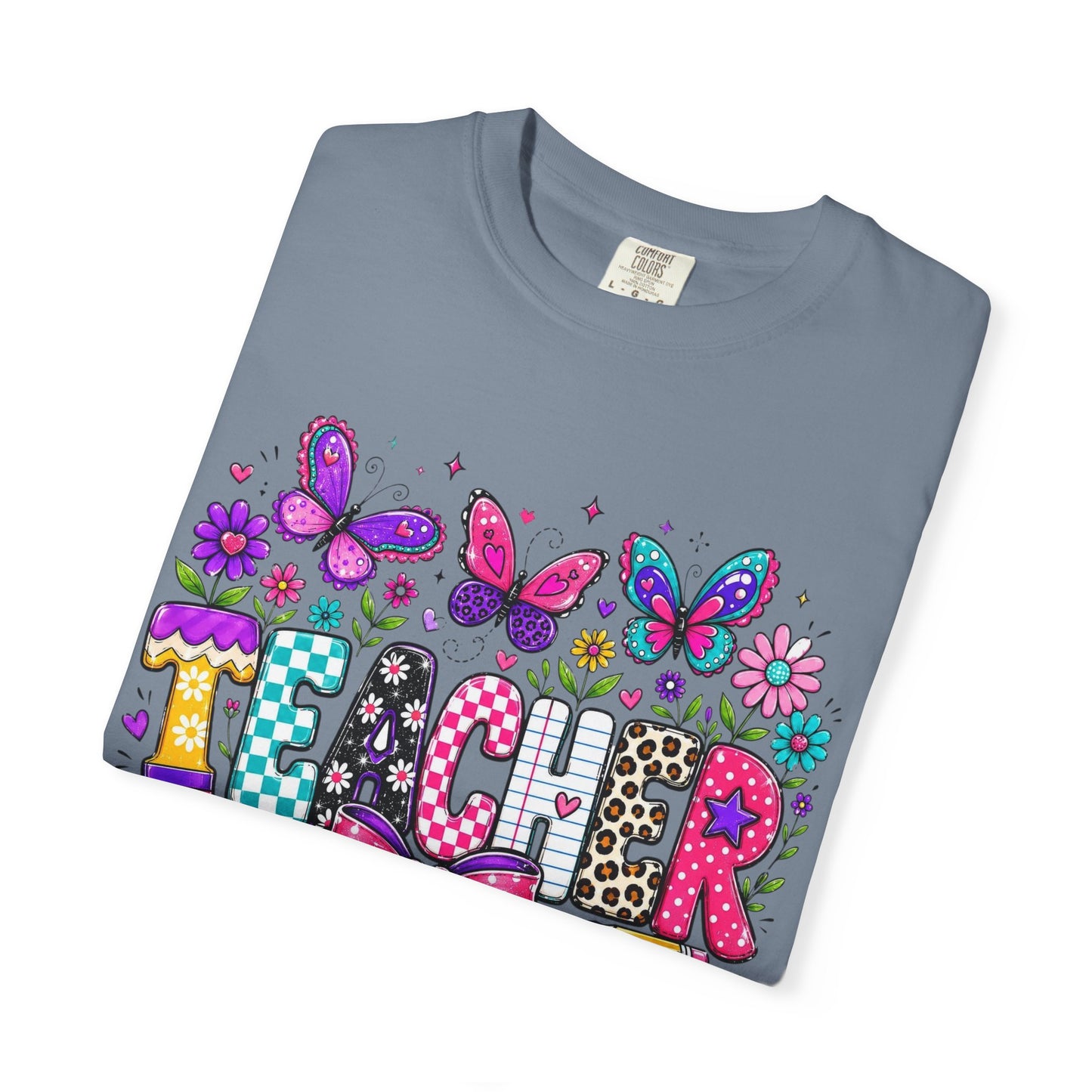 Teacher Colorful Butterfly T-Shirt