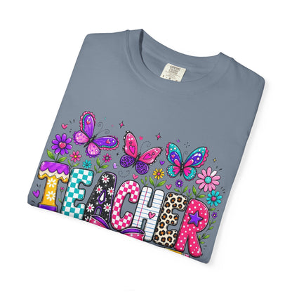 Teacher Colorful Butterfly T-Shirt