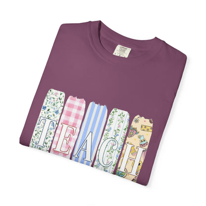 Teacher Floral Pencil Bow T-Shirt