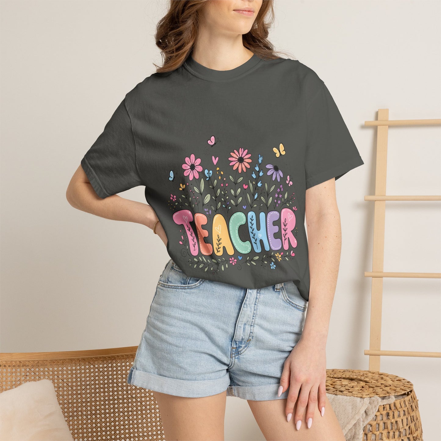 Teacher Floral Graphic T‑Shirt