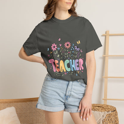 Teacher Floral Graphic T‑Shirt