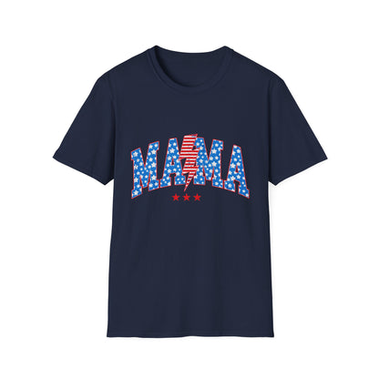 Mama T-Shirt — Patriotic USA Stars & Stripes Fourth of July Tee