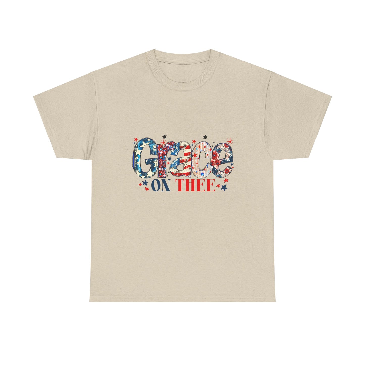 T-Shirt — "Grace on Thee" Patriotic American Flag Design