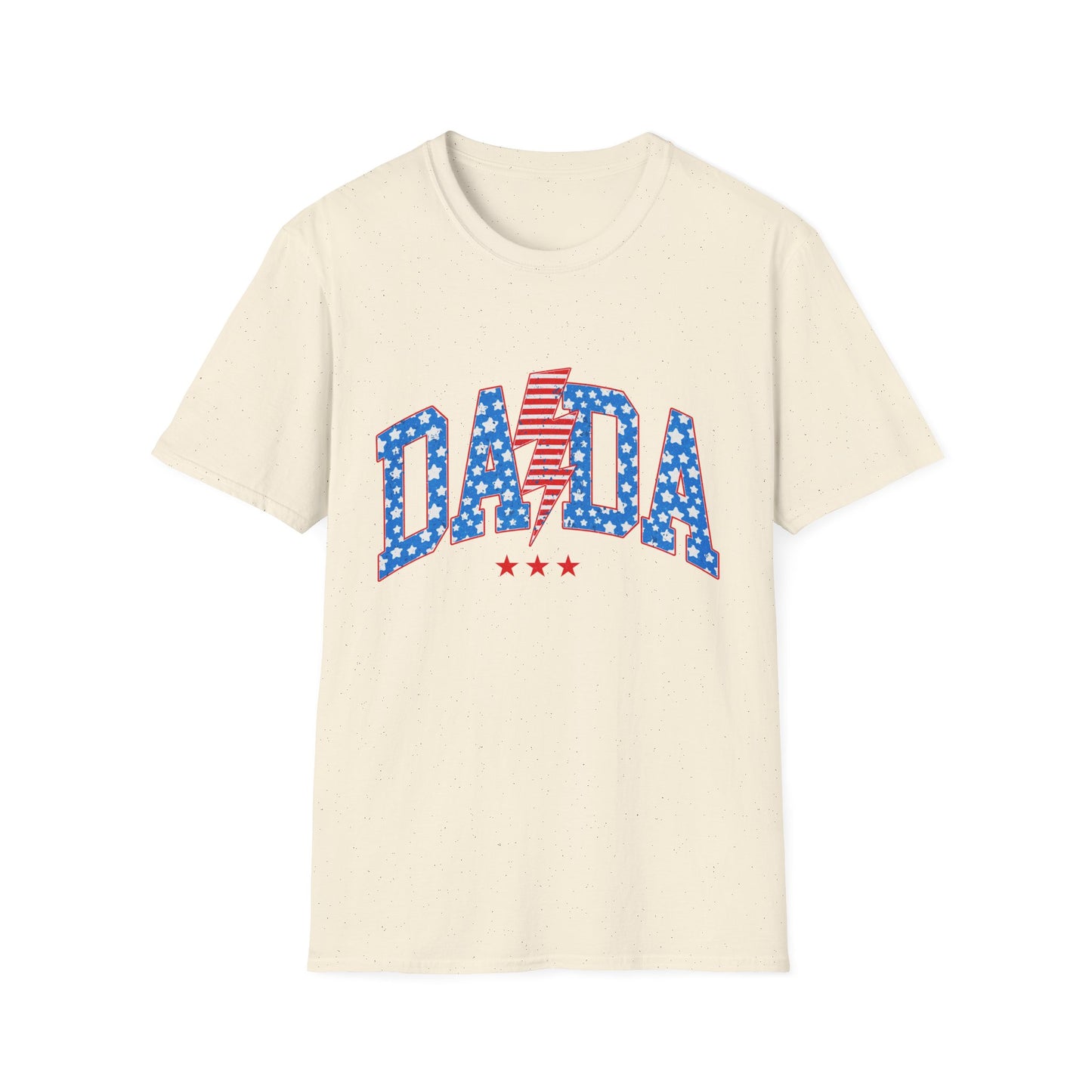 DADA Patriotic Lightning T-Shirt — American Flag Stars & Stripes Dad Tee