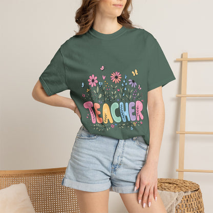 Teacher Floral Graphic T‑Shirt