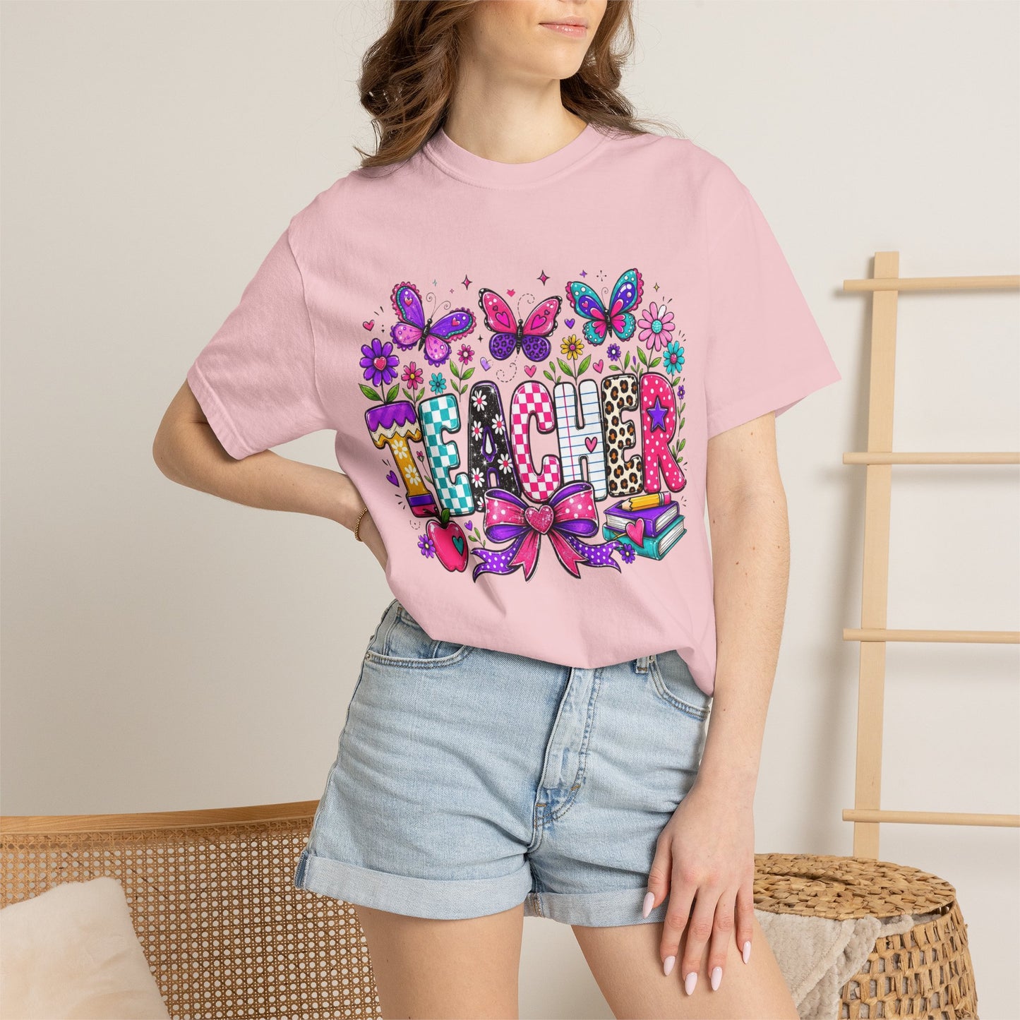 Teacher Colorful Butterfly T-Shirt