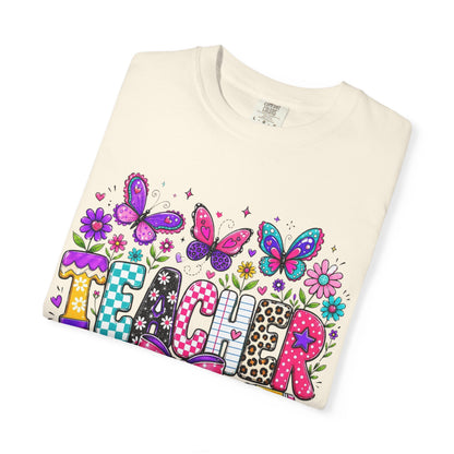 Teacher Colorful Butterfly T-Shirt