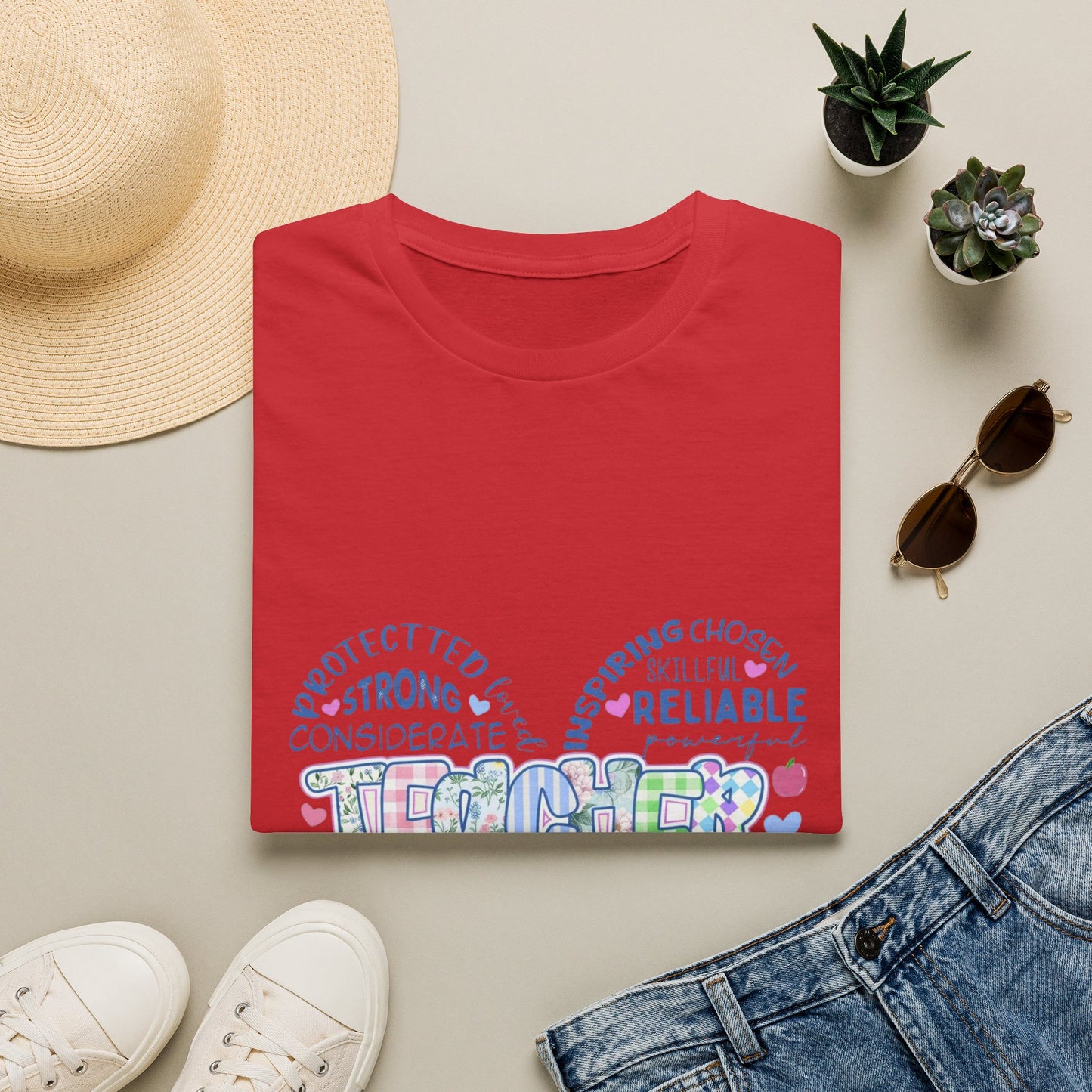 Teacher Heart Word Cloud T-Shirt
