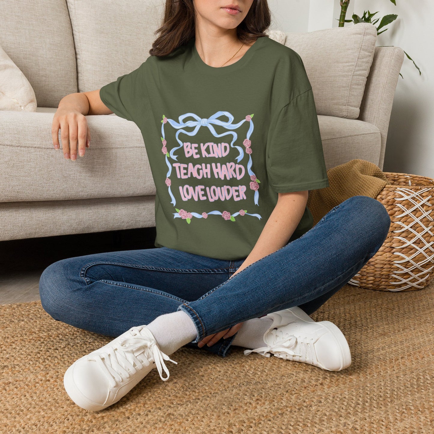 Be Kind, Teach Hard, Love Louder Teacher T-shirt