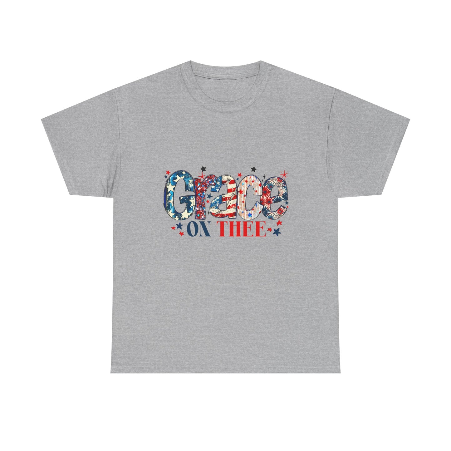 T-Shirt — "Grace on Thee" Patriotic American Flag Design