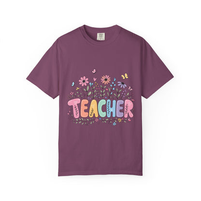 Teacher Floral Graphic T‑Shirt