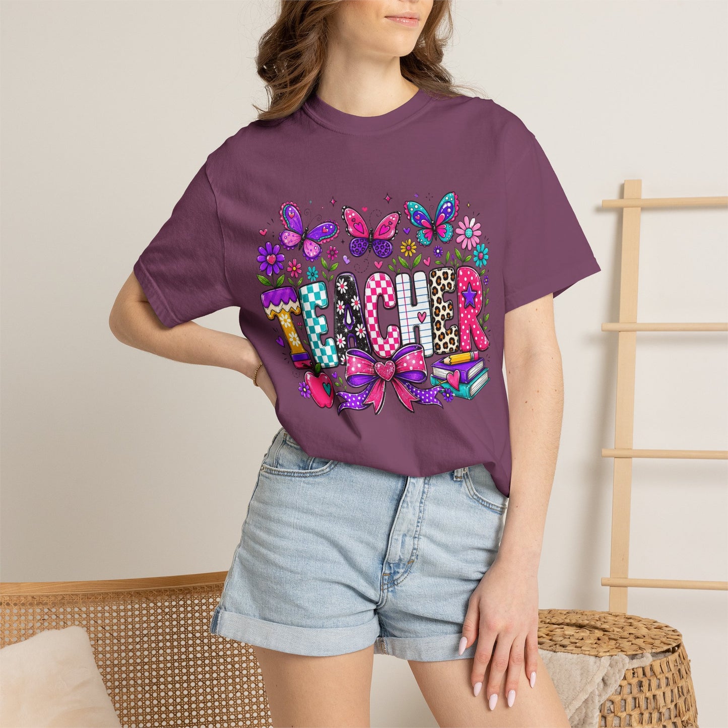 Teacher Colorful Butterfly T-Shirt