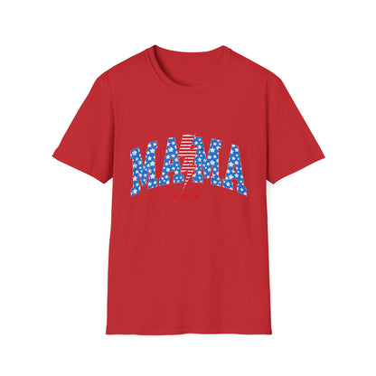 Mama T-Shirt — Patriotic USA Stars & Stripes Fourth of July Tee