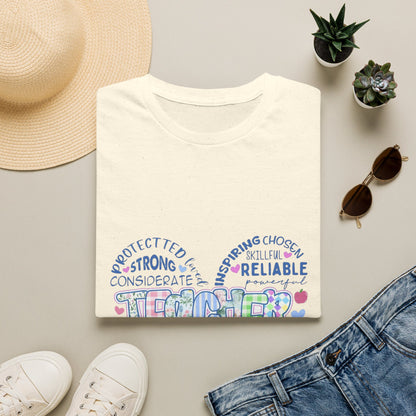 Teacher Heart Word Cloud T-Shirt