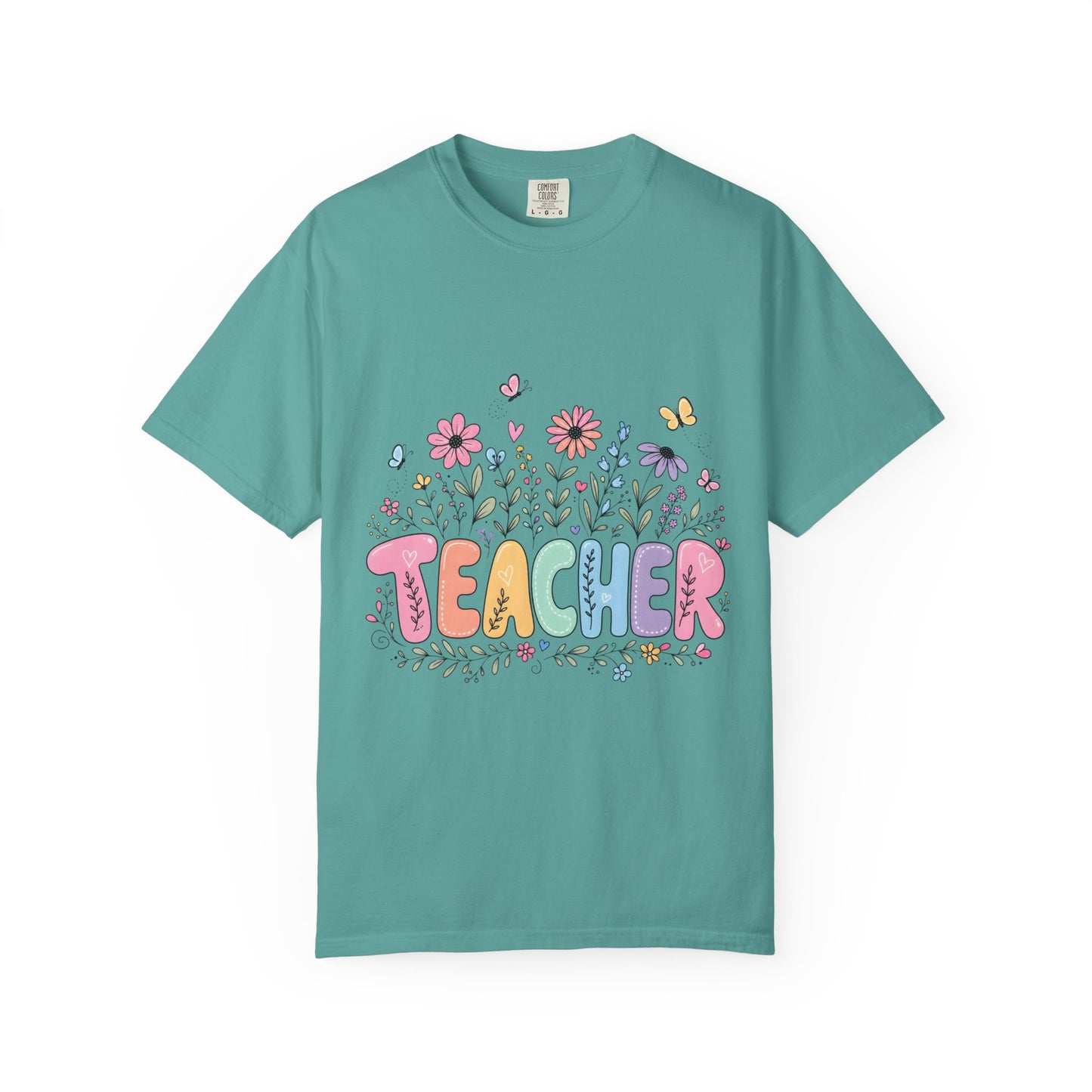 Teacher Floral Graphic T‑Shirt