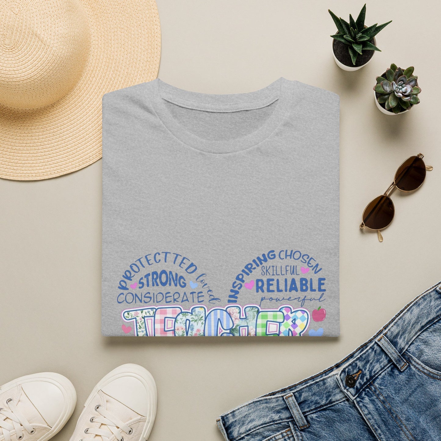 Teacher Heart Word Cloud T-Shirt