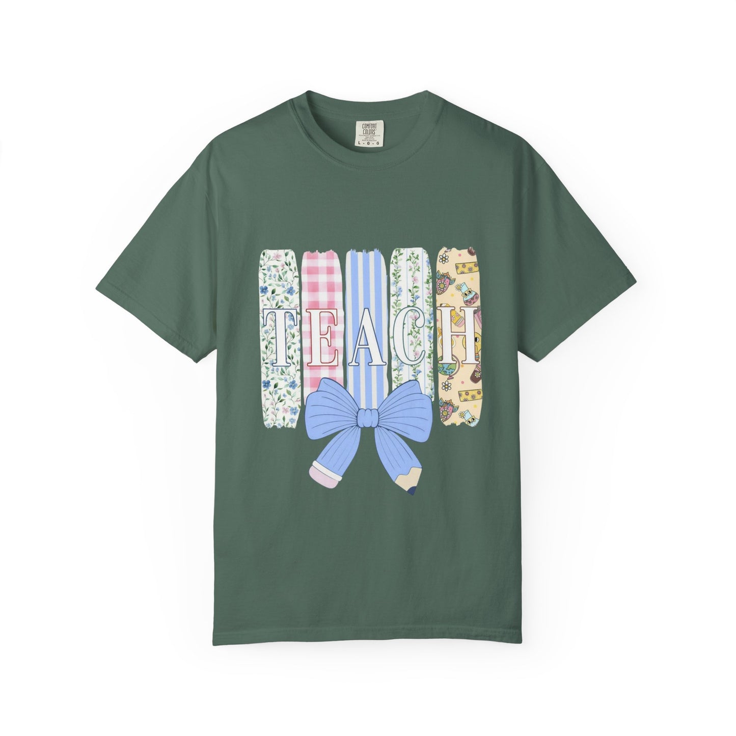Teacher Floral Pencil Bow T-Shirt