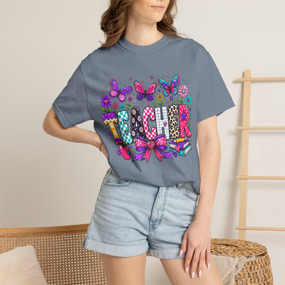 Teacher Colorful Butterfly T-Shirt