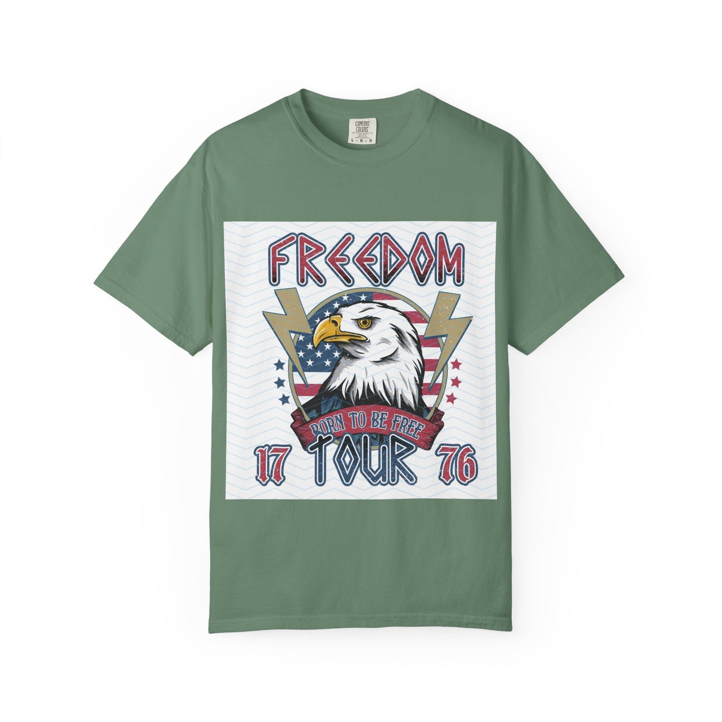 Freedom Tour Eagle T-Shirt — Patriotic 1776 Vintage Flag Graphic Tee